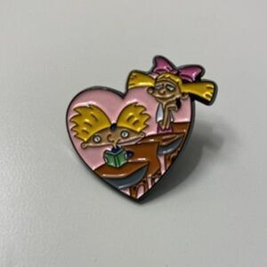 "Hey Arnold" Enamel Pin of Helga looking longingly at Arnold